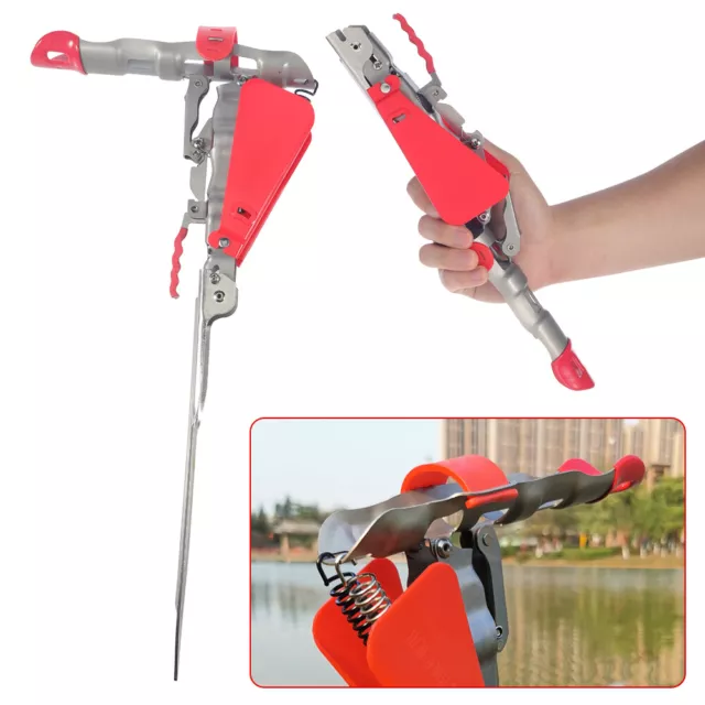 Steel Automatic Spring Fishing Rod Holder Pole Stand for Ground