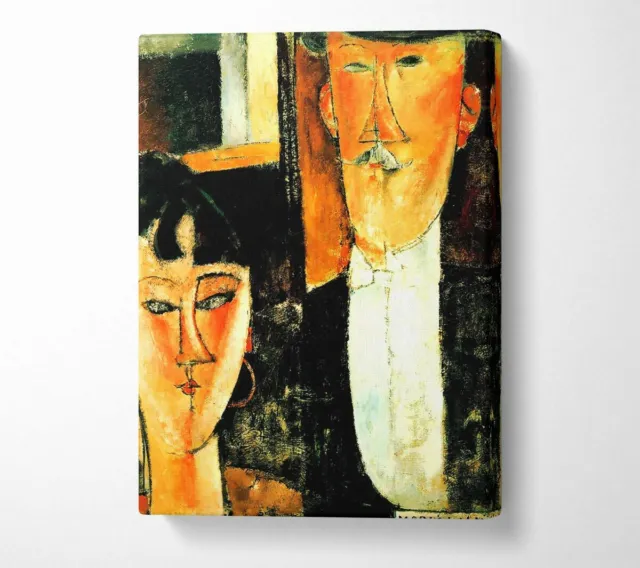 Modigliani Bride And Groom Canvas Wall Art Home Decor Large Print