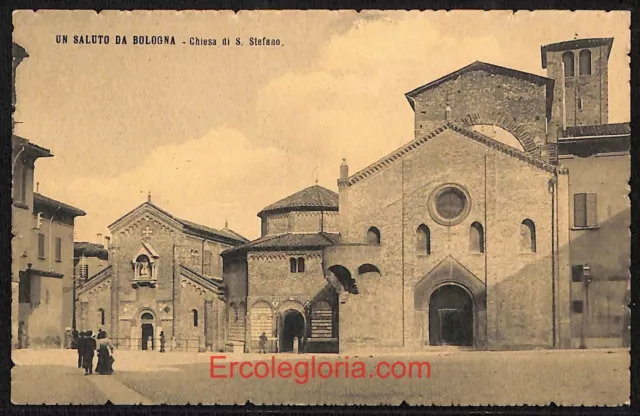 ae1999 - CARTOLINA  D'EPOCA - Bologna Città - Chiesa di S. Stefano