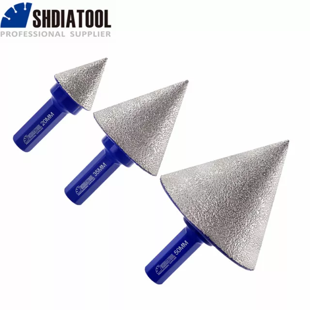 20/35/50mm Hex Diamond Milling Finger Bits Chamfer Hole Saw Porcelain Ceramic