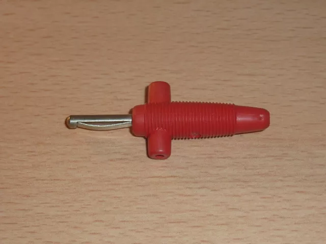 HIRSCHMANN 4 mm-Stecker, Schraubanschluss, 1,5 mm²,  rot, Vollkontaktstecker