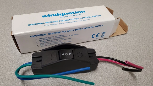 WindyNation 25A DPDT Forward Reverse Up Down Reverse Polarity Switch Maintained