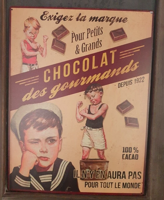 Grande Plaque métallique Bonheur