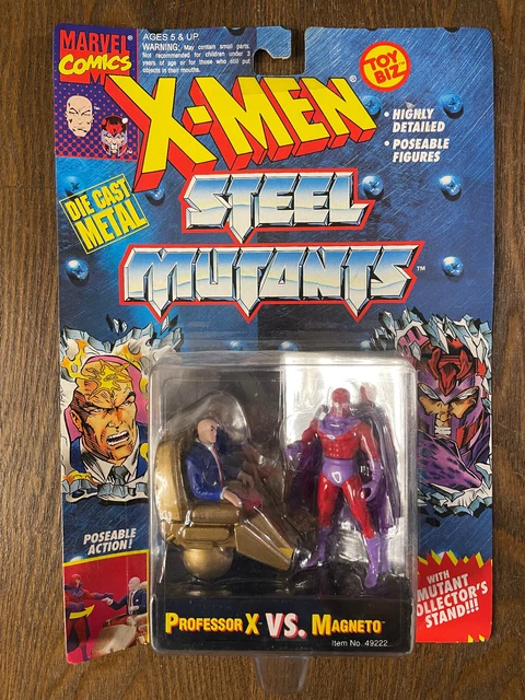 X-men Steel Mutants Professor X VS Magneto Set Metal Action Figure Toy Biz 1994