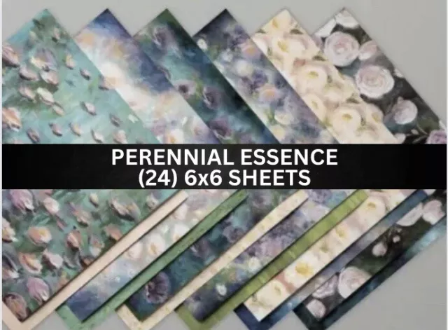 Stampin Up PERENNIAL ESSENCE Designer Series Paper - (24) 6x6 Sheets Of DSP