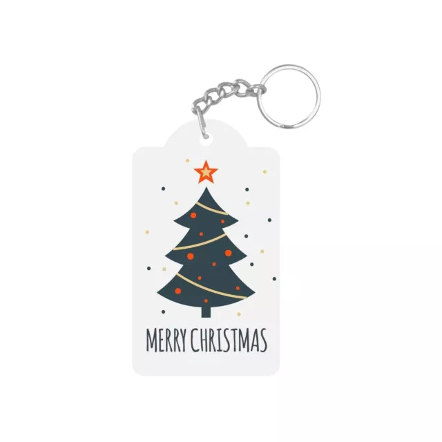 Yaya Cafe Christmas Gifts Sparkling Merry Christmas Tree Keyring Keychain