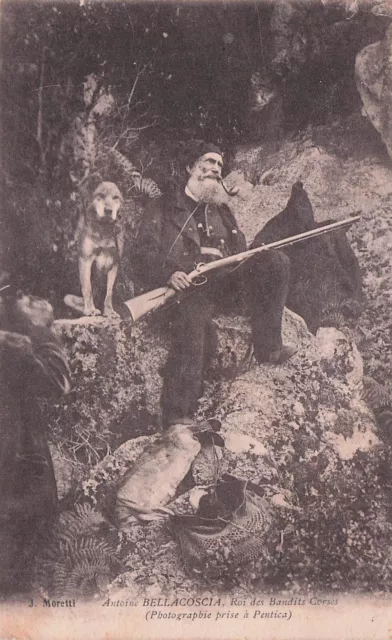 Carte postale ancienne BOCOGNANO PENTICA CORSE roi bandit bellacoscia éd MORETTI