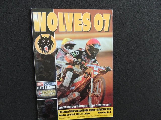 Wolverhampton Speedway v Ipswich 30th April 2009  Raceday Programme