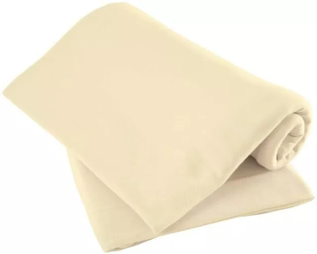 New Mamas & Papas Nursery Bedding  2 Flat Cotton Interlock Ivory Cot/Bed  Sheets