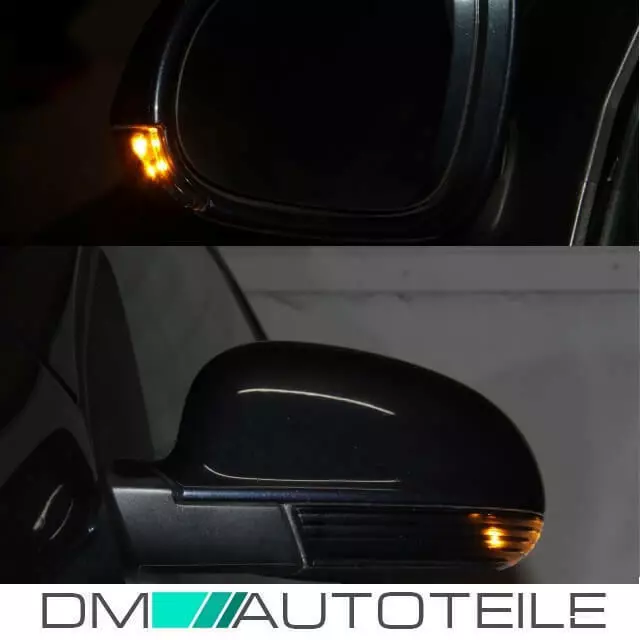 Spiegel Blinker Seitenblinker Schwarz LED für VW Golf 5 Passat 3BG 3C Sharan 2