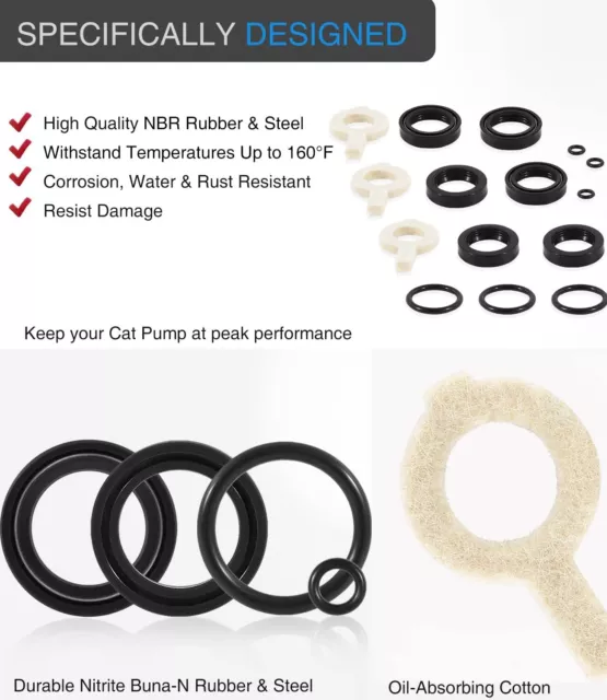 30623 Seal Kit Replacement for Cat Pump Model 30 31 34 35 310 340 350 310B 310S 2