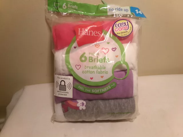 Hanes Girl's Briefs  -  6 pack  -  Size 14