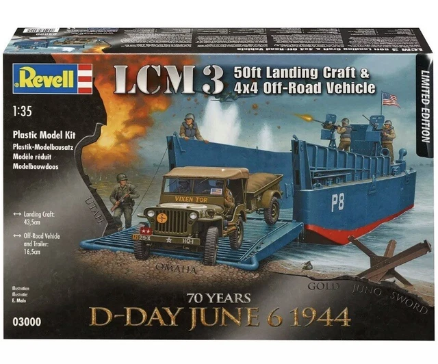 Maquette bateau : Barge de débarquement LCM 3 USN - Hobby Boss - Rue des Maquettes