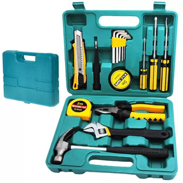 Set Attrezzi da Lavoro 16 Pezzi Kit Utensili Pinza Cacciavite Martello Chiavini