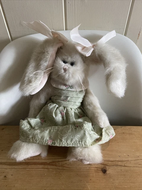 Cute & Collectible Lesser & Pavey Large Eared Bunny Rabbit Plush in Green  Dress