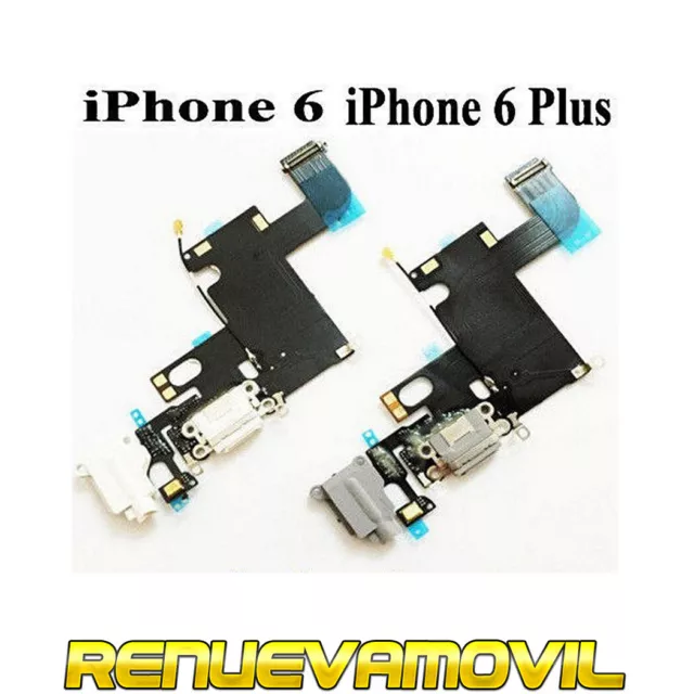 Cable Flex USB Conector Carga Microfono Para iPhone 6 / 6 Plus Auriculares Negro