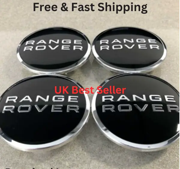 Caps For Range✅ Rover Black Chrome 63mm Wheel Centre Caps Evoque Free lander X 4