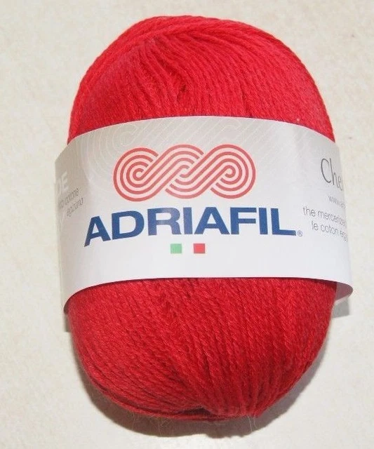 Pelote De Laine Adriafil Cheope - Coton égyptien 100% - Couleur Bleu Océan N°63