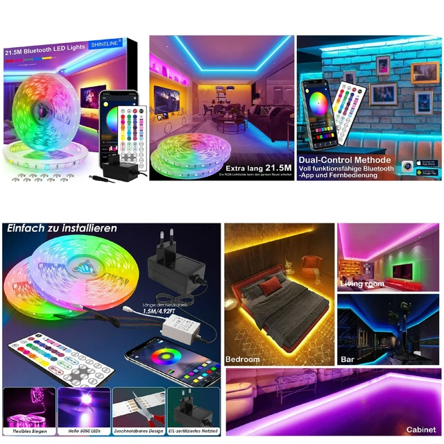 CHACOKO Striscia LED RGB con IC al Neon, con Effetto Arcobaleno, 24V Impermeabile IP65 213