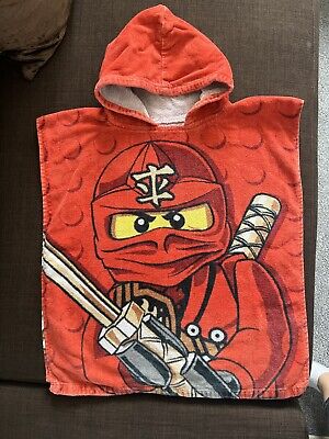 Boys Ninjas Lego hooded towel,Red Colour,Good Condition