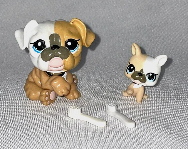 Lot Of 2 Littlest Pet Shop Lps Bulldog Mama & Baby 3587 3588 Lot Of 2 Littlest Pet Shop Lps Bulldog Mama & Baby 3587 3588