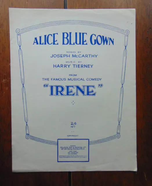 Alice Blue Gown" Sheet Music for Lead Sheet - Sheet Music Now