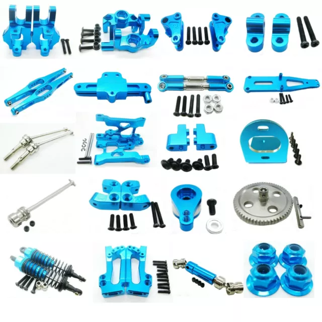 Aluminum Metal Upgrade Parts For 1/12 WLtoys 12428 12423 RC Car DIY Parts Blue