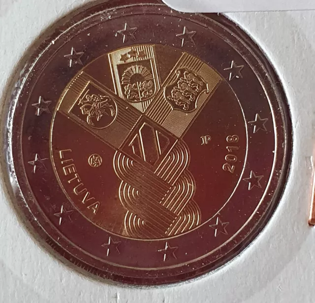 2 Euros Commemorative Lituanie 2018 - 100 Ans Des Etats Baltes