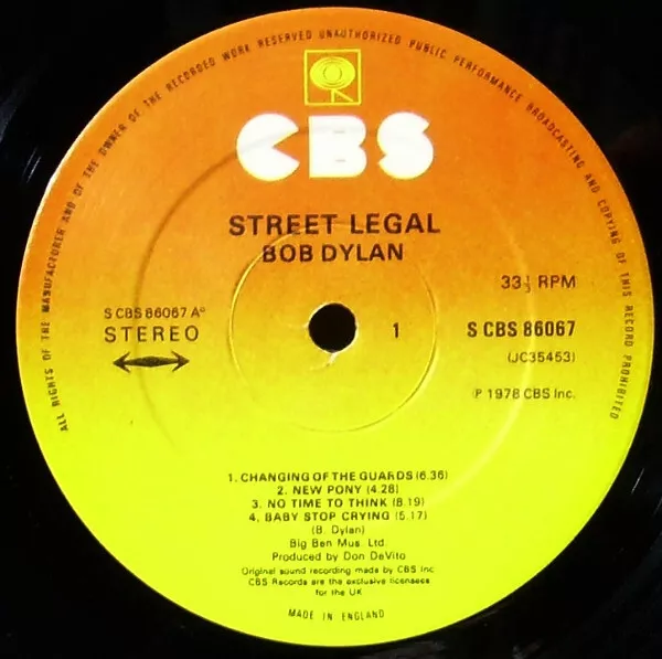 Bob Dylan - Street-Legal (LP, Album) (Very Good Plus (VG+) 3