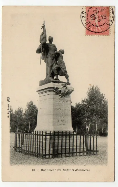 ASNIERES - Hauts de Seine - CPA 92 - the monument of the children of Asnieres