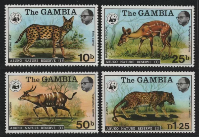 Gambia 1976 - Mi-Nr. 332-335 ** - MNH - Wildtiere / Wild Animals - WWF (II)