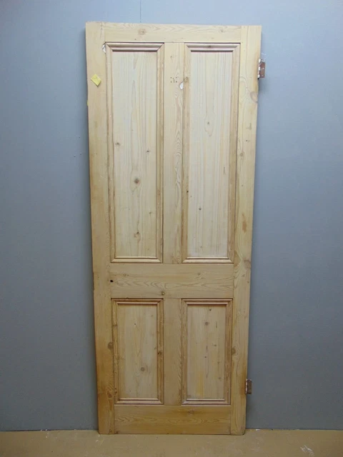 Door  29 1/2" x 76 3/4"  Pine Victorian  4 panel Wooden ref 256D