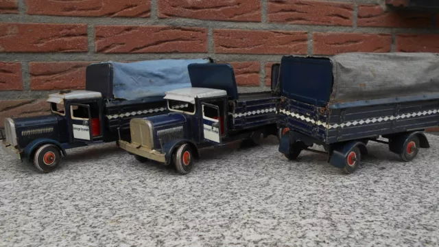 Rar 3 Tippco 2x Lkw 1x Anhänger 1930er Jahre  2x Planen Genehmigter Fernverkehr