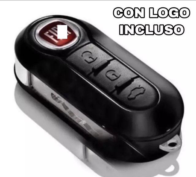 Chiave Guscio compatibile per FIAT 500L PUNTO EVO PANDA LANCIA MUSA YPSILON+logo