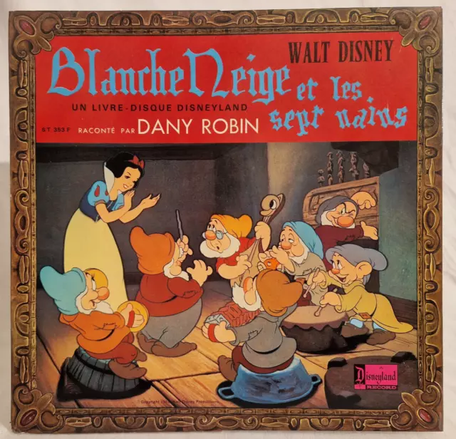 BLANCHE NEIGE ET les 7 nains PETIT MENESTREL VINYLE 33T LP 25CM Disney