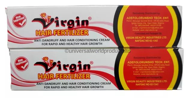 2 x Virgin Hair Fertilizer Anti-Dandruff & Hair Conditioning Cream