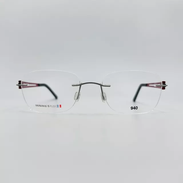 Minima Lunettes Femme Carré Rouge sans Monture Léger Design M-5 Plus T1 Titan