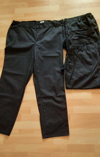 4 Stück Herren-Arbeitshosen Gr. 60 in schwarz mit Gummizug und Gürtelschlaufe