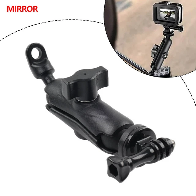 MOTORCYCLE MIRROR CAMERA Mount Bracket Holder 360° For Gopro CONTOUR