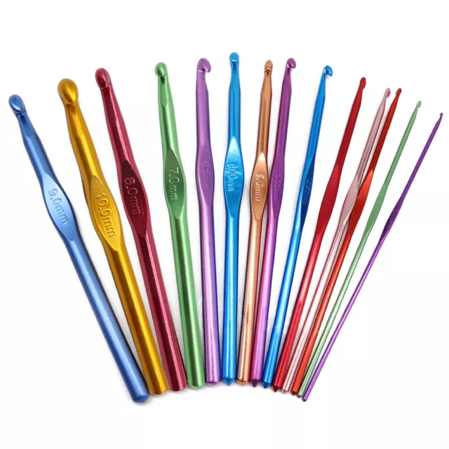 Colorful Knitting Needles DIY Ergonomic Handle Crochet Hooks Set With Markers