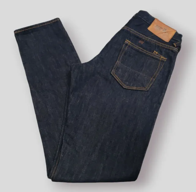 Designer Prps Japanese Selvedge Jeans Dark Wash Button Fly Fury 31 (32) Baracuda