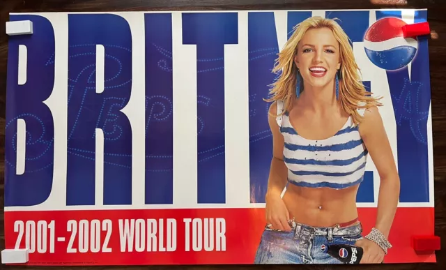 Britney Spears- 2001-2002 Pepsi World Tour Poster 21X36