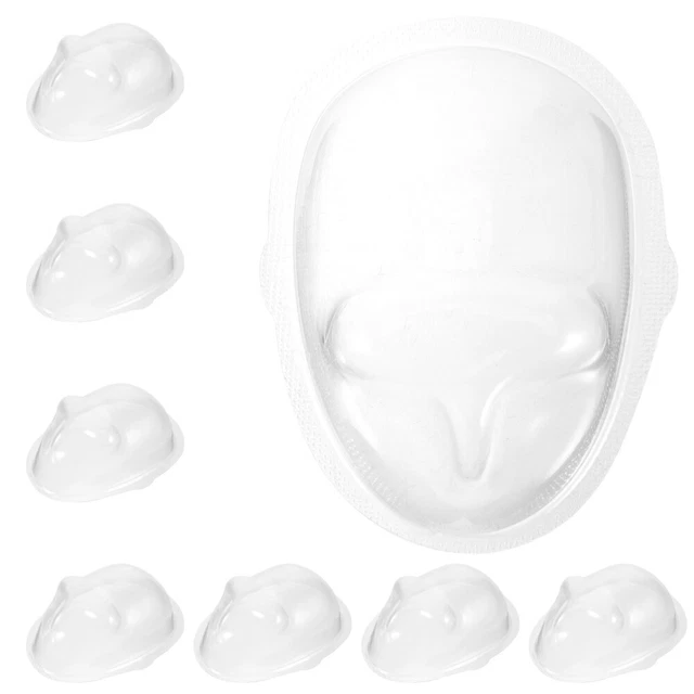 10Pcs Clear Plastic Mask Diy Face Craft Toys Mask for Storage Face Display