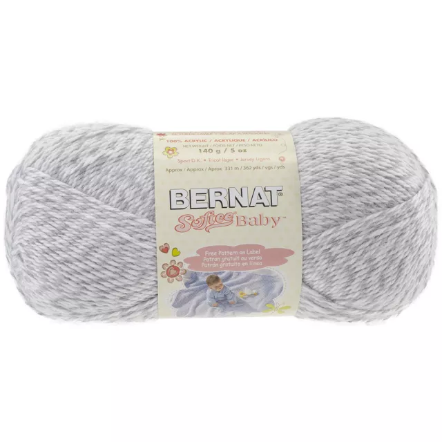 Bernat Softee Baby Yarn Solids-Grey Marl 166030-30045