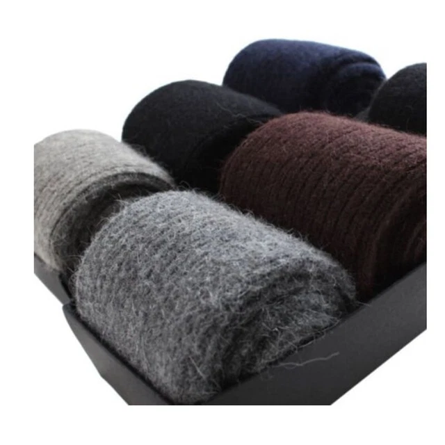 3 Pack 100%Merino Wool Cashmere Men Dress Warm Thick Thermal Classic Crew Socks