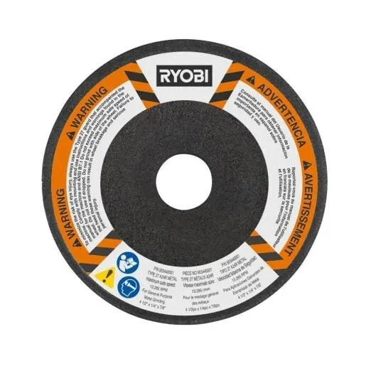 3-Pack of 4-1/2" RYOBI Grit Angle Grinder Sanding Grinding Disc Wheels