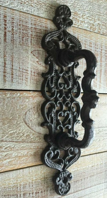 Large Cast Iron Metal Antique-Bronze Barn Gate Cabinet Handle Barn Door Pull NEW 3