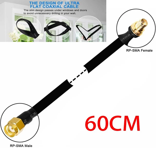 60cm-Hotspot Miner Antenna LoRa Flat-Window And Door Feed Thru-Coaxial Cable