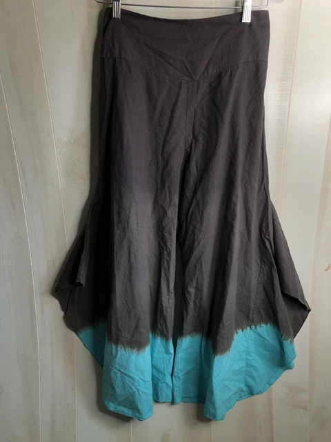 Luna Luz Women's Boho Skirt Size Medium 10 Ombre Tie Dye Culottes Pants