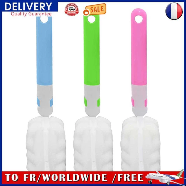 Soft Sponge Cleaning Brush Long Handle Feeding Bottle Cleaner Cup Cleaning Brush